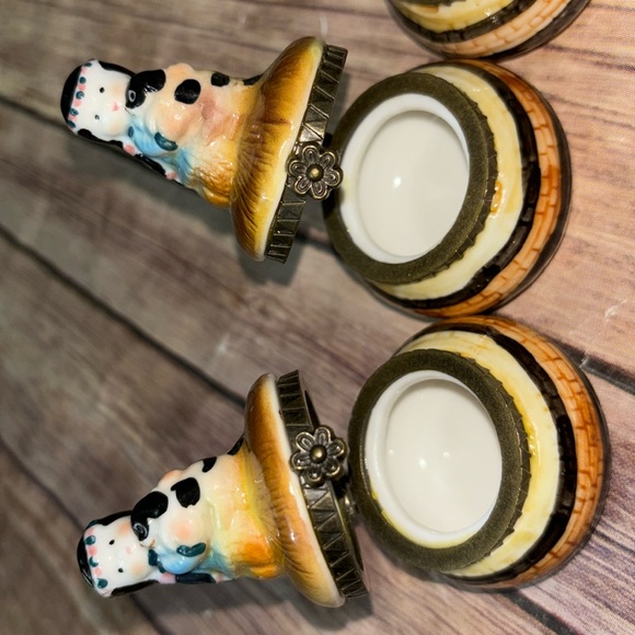 Vintage Trinket Box - Native American Girl with Bunny, Set of 4 - Picture 4 of 10